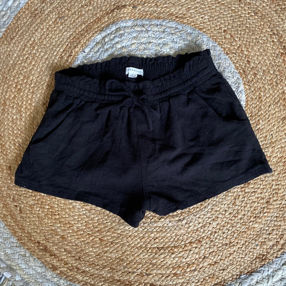 Aeropostale Black Linen Shorts Size Medium